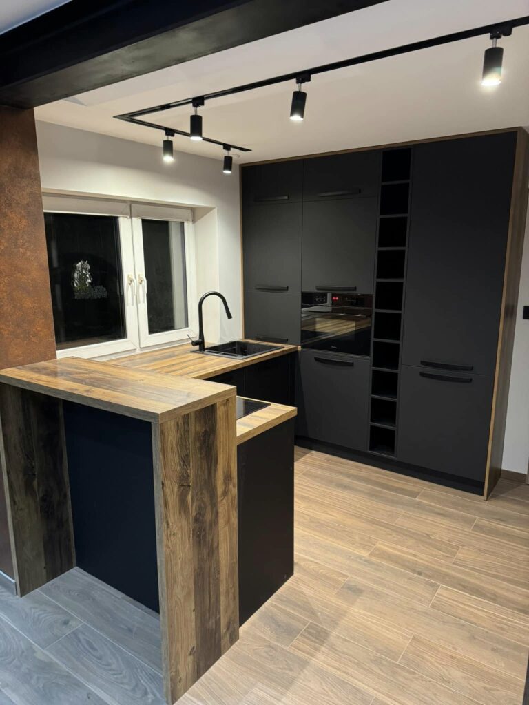 einbaukueche nach mass holzoptik mansfeld